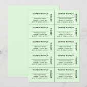Einladung von Windeln-Raffle-Tickets (Vorne/Hinten)