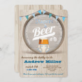 Einladung von Windeln und Bierjungen-Babydusche (Vorne/Hinten)