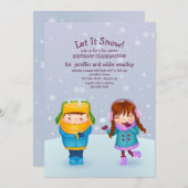 Einladung von Winterkindern (Vorne/Hinten)