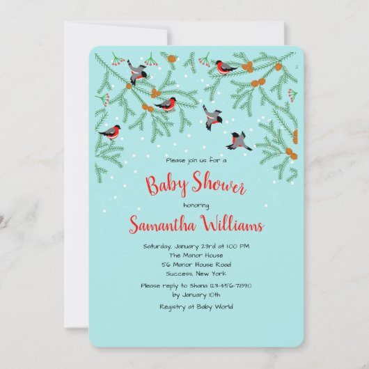 Einladung von Wintervögeln (Vorderseite)