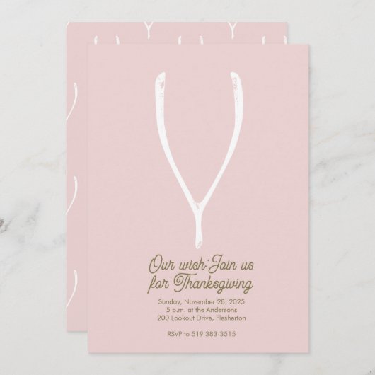 Einladung von Wishbone-Erntedank (Vorne/Hinten)