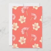 Einladung von Wispy Painted Floral Wedding (Rückseite)