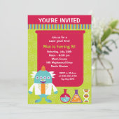 Einladung von Wissenschaftlern zur Geburtstagspart (Stehend Vorderseite)