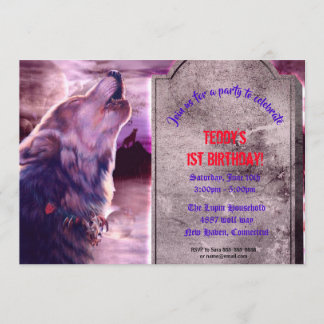 Einladung von Wolf Halloween-Party
