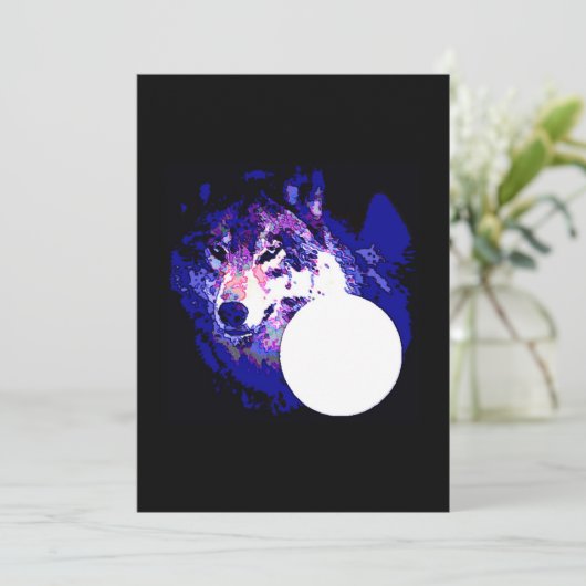 Einladung von Wolf & Moon (Stehend Vorderseite)