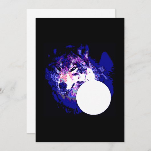 Einladung von Wolf & Moon (Vorne/Hinten)