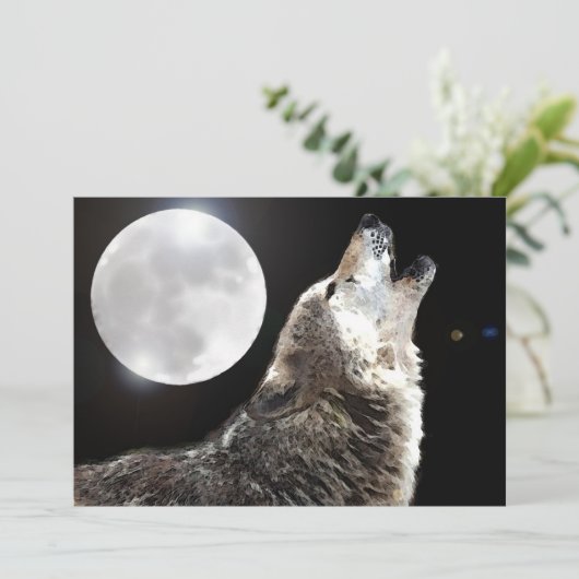 Einladung von Wolf & Moon (Stehend Vorderseite)