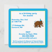 Einladung von Wollmammut zum Geburtstag (Rückseite)