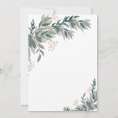 Einladung von Woodland Animals Baby Shower Girl (Rückseite)