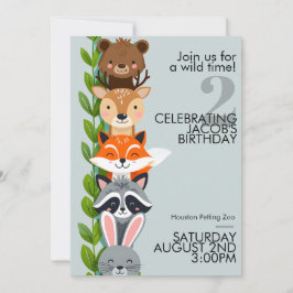 Einladung von Woodland Zoo Animal zum Geburtstag