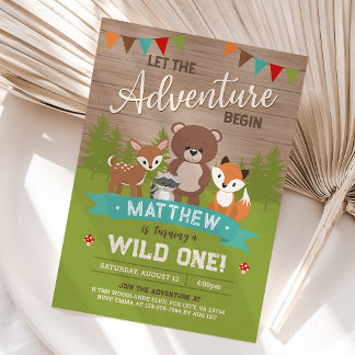 Einladung von Woodland zum ersten Geburtstag