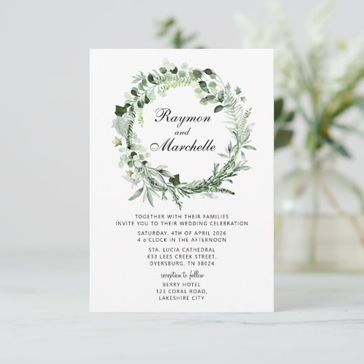 Einladung von Wreath (Stehend Vorderseite)