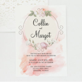 Einladung von Wreath Blush Pink