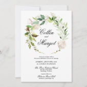 Einladung von Wreath White Lilies zur Hochzeit (Vorderseite)