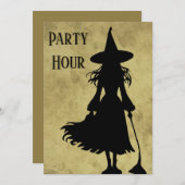 Einladung von Wtichy Halloween-Party (Vorne/Hinten)