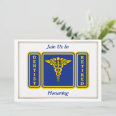 Einladung von Zahnärzten zum Schutz des Schilds (Stehend Vorderseite)