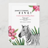 Einladung von Zebra (Vorne/Hinten)