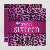 Einladung von Zebra 16 . Geburtstag (Vorne/Hinten)