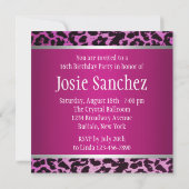 Einladung von Zebra 16 . Geburtstag (Rückseite)