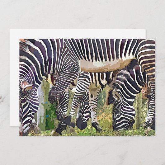 EINLADUNG VON ZEBRAS (Vorne/Hinten)