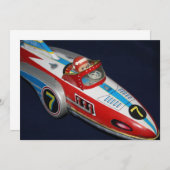 Einladung von Zinn Toy Space/Rocket Ship (Vorne/Hinten)