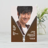 Einladung von Zipper-Frame-Fotos (Stehend Vorderseite)