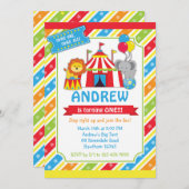 Einladung von Zirkus/Karneval (Vorne/Hinten)