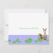 Einladung von Zoo Animal Baby Shower (Rückseite)