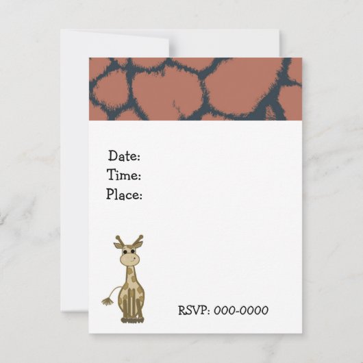 Einladung von Zoo Animal zum Geburtstag (Rückseite)