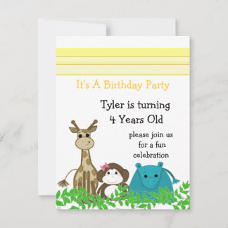 Einladung von Zoo Animal zum Geburtstag