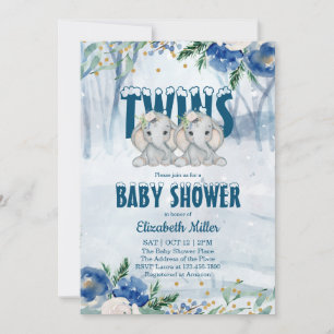 Einladung von zwei Elefanten zur Winterdusche