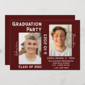 Einladung von zwei Graduiertengruppen mit Foto (Vorne/Hinten)