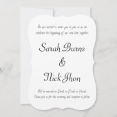 Einladung von zwei Herzen wird eins (Rückseite)