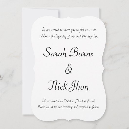 Einladung von zwei Herzen wird eins (Rückseite)