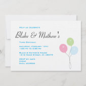 Einladung von zwei Jungen zum Geburtstag (Rückseite)