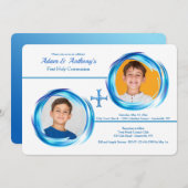 Einladung von zwei Jungen zum religiösen Foto (Vorne/Hinten)