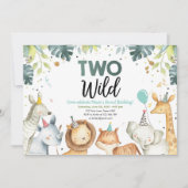 Einladung von zwei Wildtieren (Vorderseite)