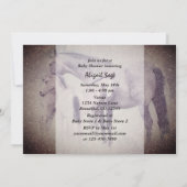 Einladung von Zwillingsfoals in Snow Horse Baby Sh (Rückseite)