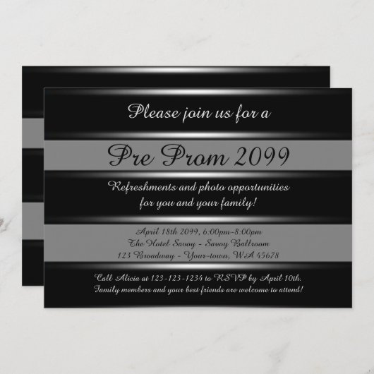 Einladung vor Beginn der Prom-Phase, Pre-Prom, Qui (Vorne/Hinten)