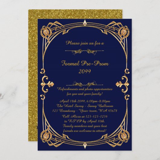 Einladung vor Beginn der Prom-Phase, Pre-Prom, Qui (Vorne/Hinten)