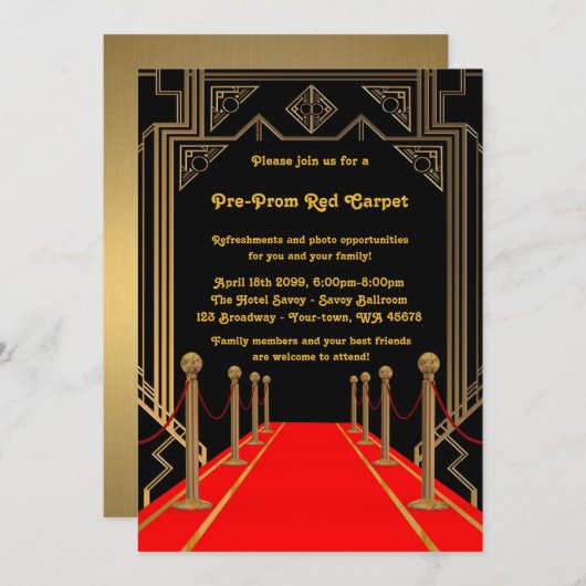 Einladung vor Beginn der Prom-Phase, Roter Teppich (Vorne/Hinten)