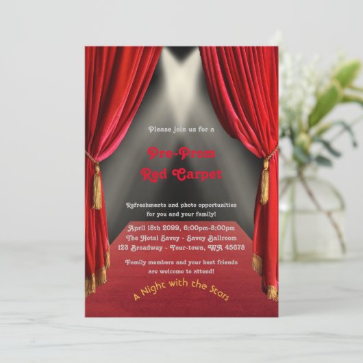 Einladung vor Beginn der Sitzung, Pre-Prom, Roter  (Stehend Vorderseite)