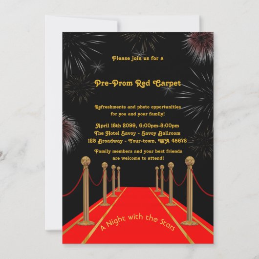 Einladung vor Beginn der Sitzung, Pre-Prom, Roter (Vorderseite)