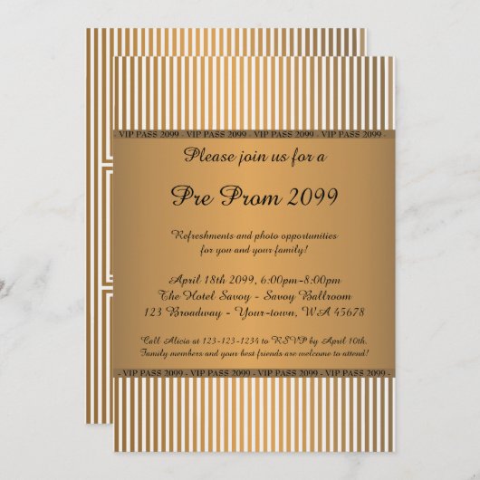 Einladung vor Beginn des Programmzeitraums, Pre-Pr (Vorne/Hinten)