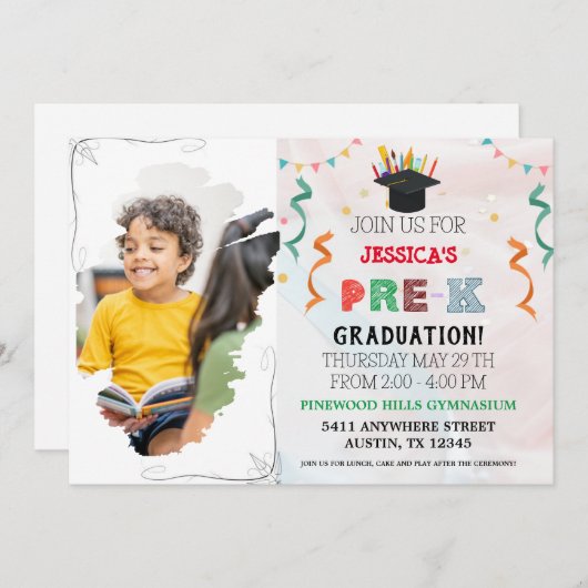 Einladung vor dem Abschluss (Vorne/Hinten)