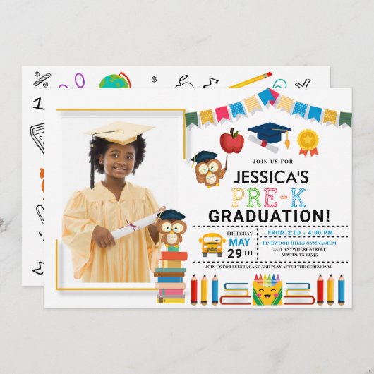 Einladung vor dem K-Foto Abschluss (Vorne/Hinten)