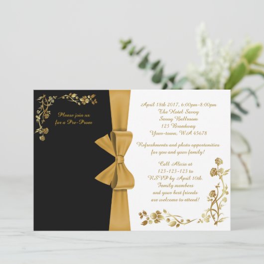 Einladung vor dem Prom, weiß- und schwarz, UAWG en (Stehend Vorderseite)