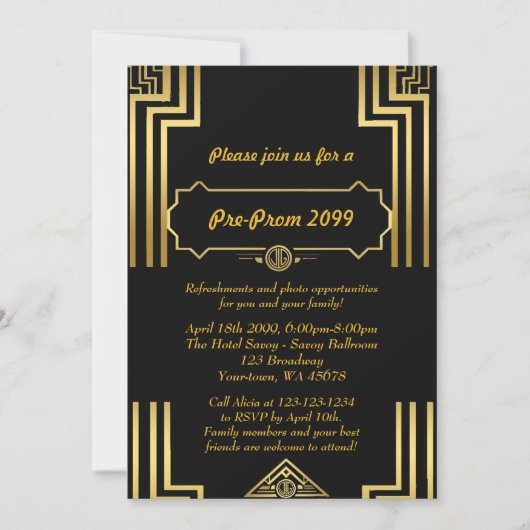 Einladung vor der Prom-Konferenz, Pre-Prom, Quince (Vorderseite)