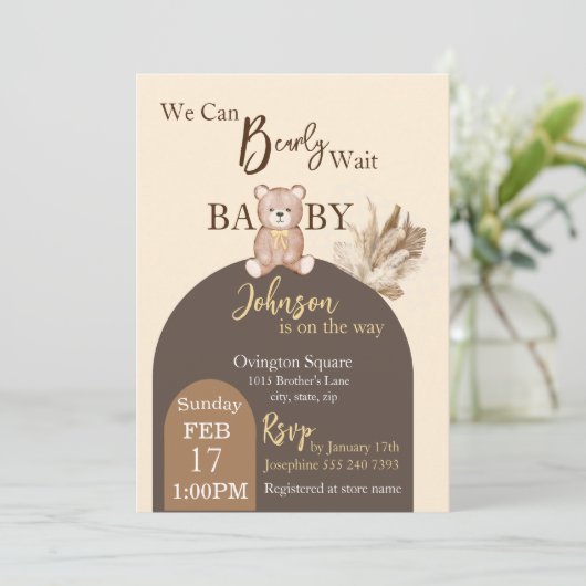 Einladung vorher abwarten (Stehend Vorderseite)