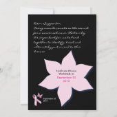 Einladung Vorlage Brustkrebs Bewusstsein (Rückseite)